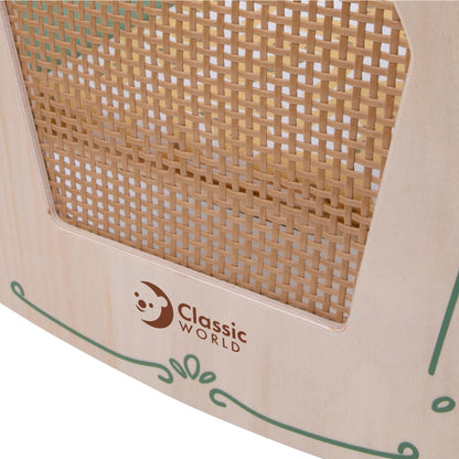 Classic World - Pretend & Play - Vintage Wooden Doll Cradle - 3pcs