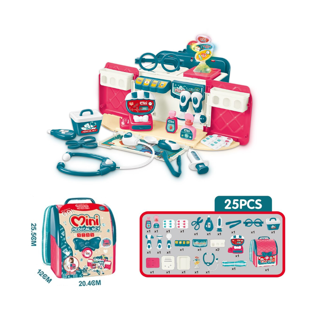 Cogo - Pretend & Play 2-in-1 Doctor Set - Convertable Backpack with 24 Tools
