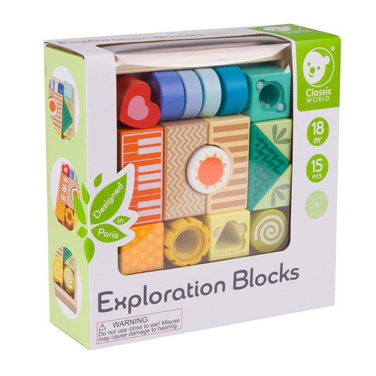 Classic World - Sensory Exploration Blocks - 14pcs - Motherhood