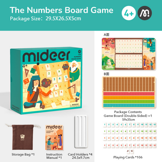 Mideer - The Numbers Educational Board Game - 113pcs