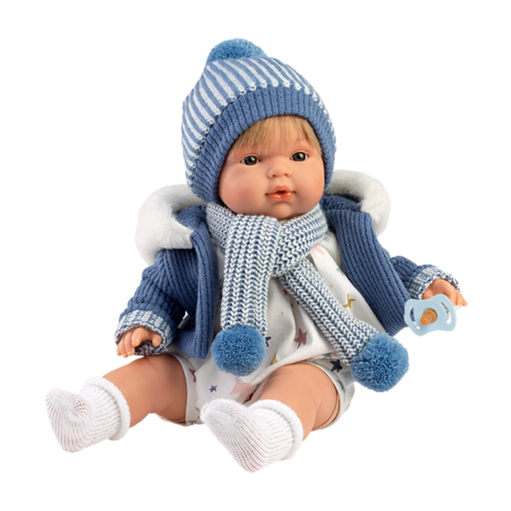 Llorens - Baby Boy Doll with Crying Mechanism, Clothing, & Accessories: Sasha - 38cm