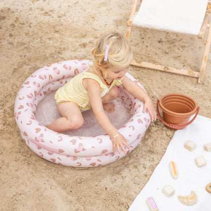 Swim Essentials - Baby Paddle Pool - Old Pink Leopard 60cm