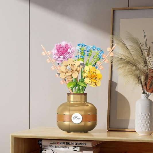 Cogo - Building Block Set - Flower Bouquet in Vase - 542 Pieces