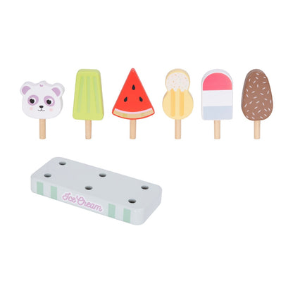 hi Pando - Pretend & Play Wooden Ice Cream Set - 7pcs