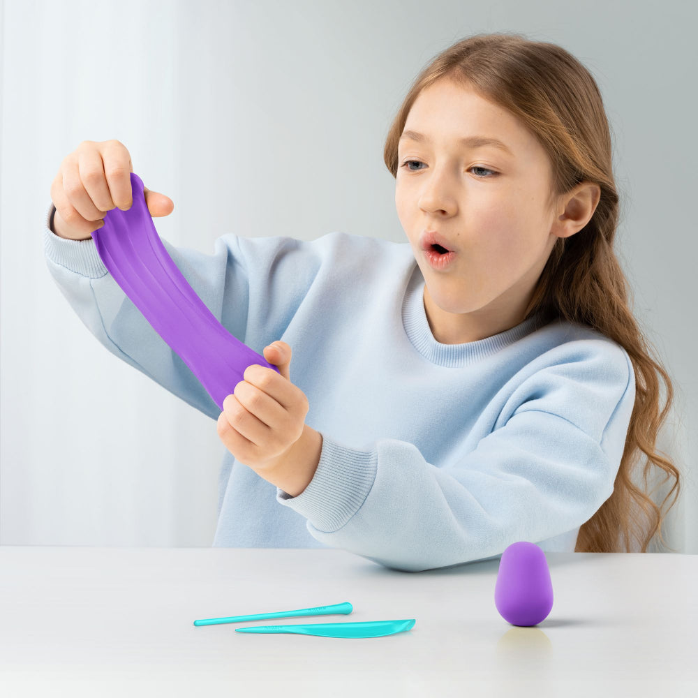 Hey Clay - Modelling Air-Dry Clay with Fun Interactive App - Lighty, Sunny, Rainy, Series Rainbow Unicorns, 6 cans