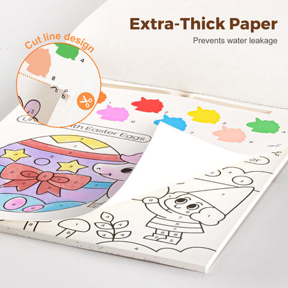 Jar Meló - Watercolour Painting Book - 20 Pages & Paint Brush - Unicorns