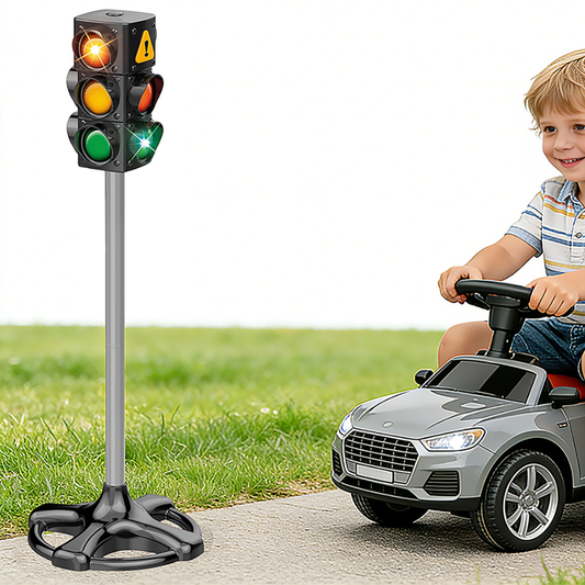 Pretend & Play Traffic Light with Working Lights - Road Safety Role-Play Accessory