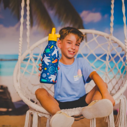 Cool Bottles - Kids Triple-Insulated Water Bottle - Galactic Ride 500ml