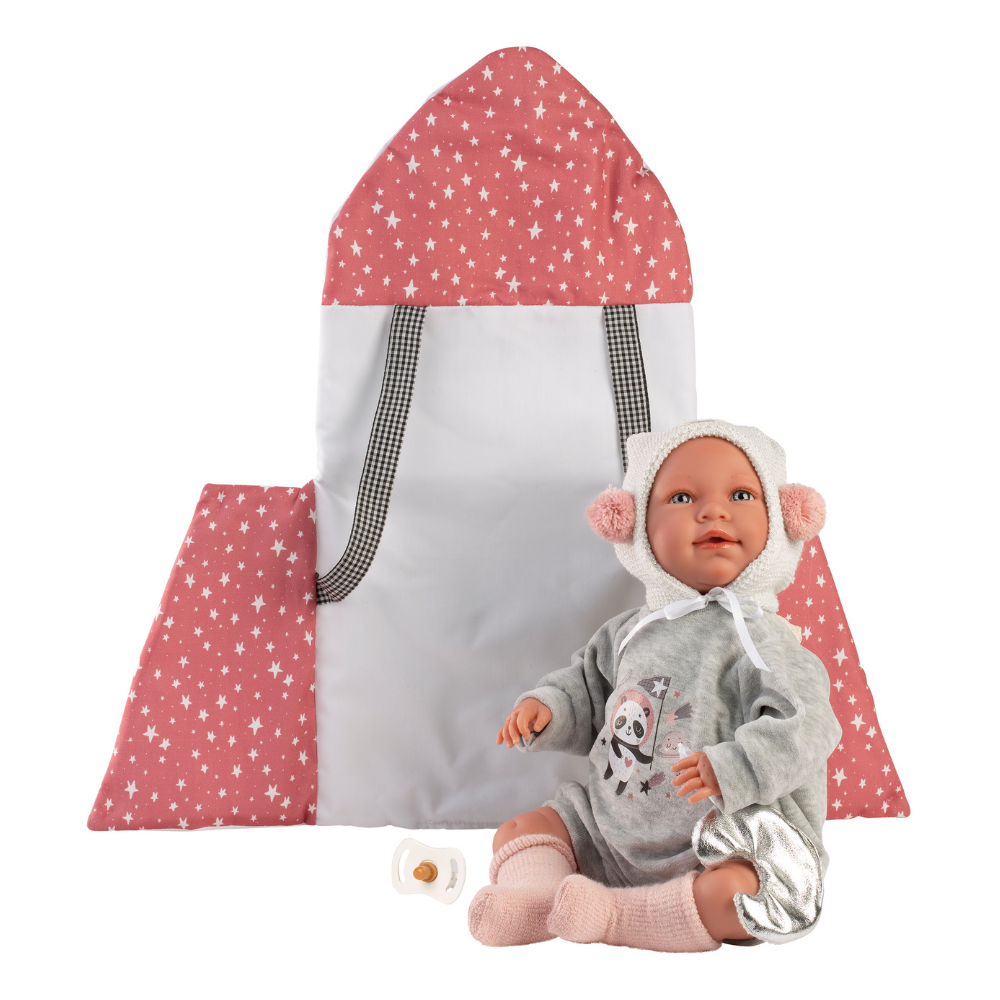 Llorens - Baby Girl Doll with Clothing & Space Carrier: Mimi- 42cm