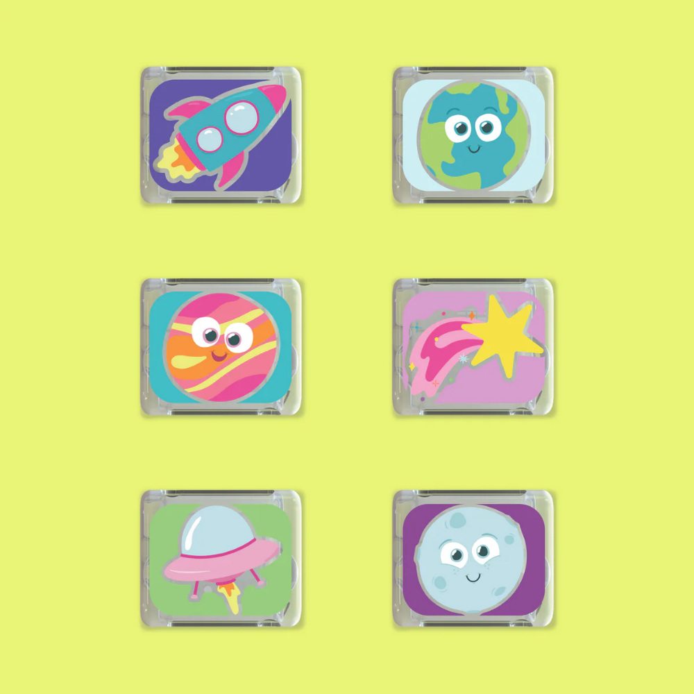 Glo Pals - Water Activated Light-Up Sensory Toys - Space (6 Pack)