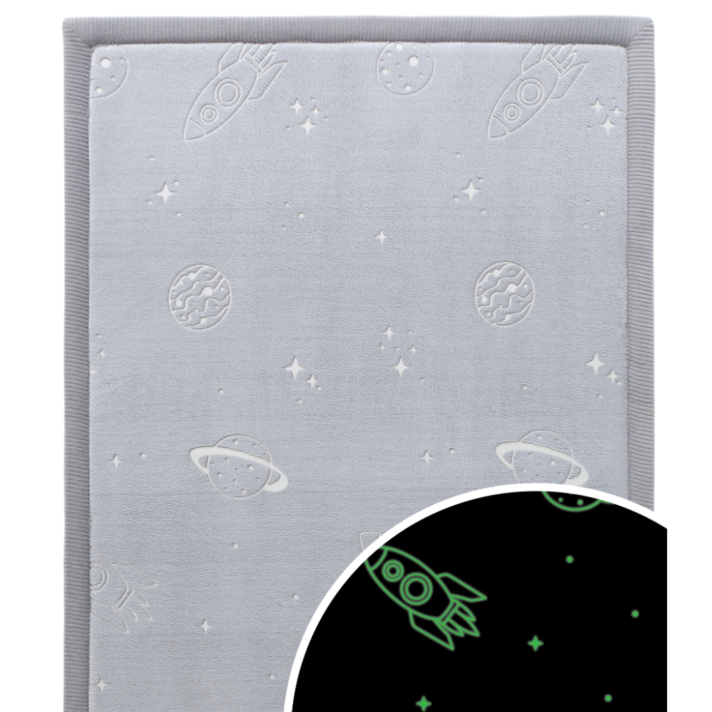 Hakuna Matte - GlowCloud Play Mat Carpet Glow in the Dark - Planets 170 x 120 x 2.5 cm