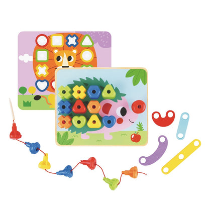 TookyToy - Stacking Pegs & Threading Activity Set