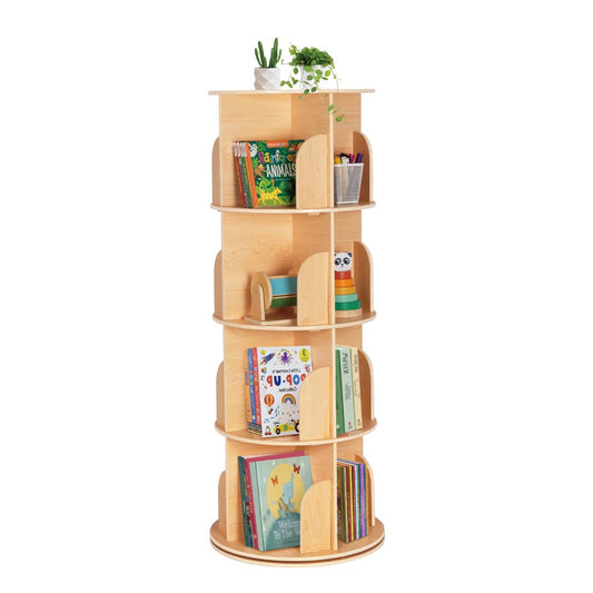TookyToy - Rotating Bookshelf, Standing Bookcase for Kids Room