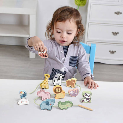 TookyToy - Fine Motor Lacing Animals Set