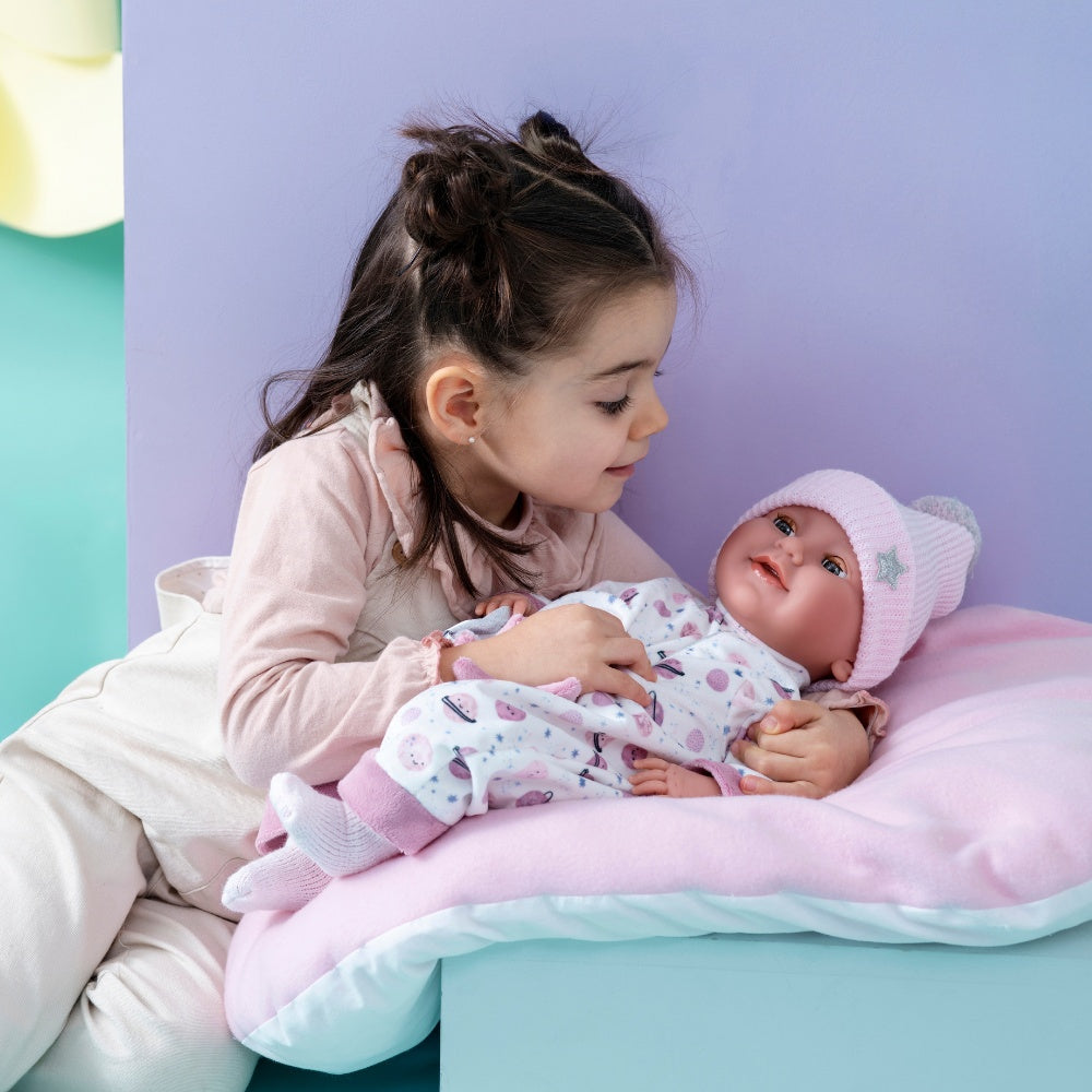 Llorens - Baby Girl Doll with Clothing & Cushion: Heidi - 42cm