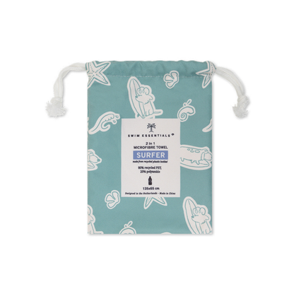 Swim Essentials - Microfiber Beach Towel - Surf Dogs - 135x65 cm