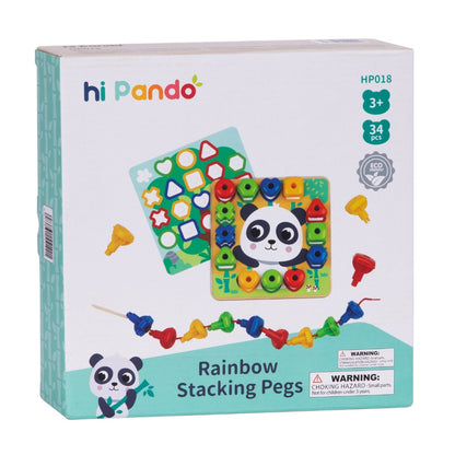 hi Pando - Panda Shape and Colour Matching Peg Toy - 34pcs
