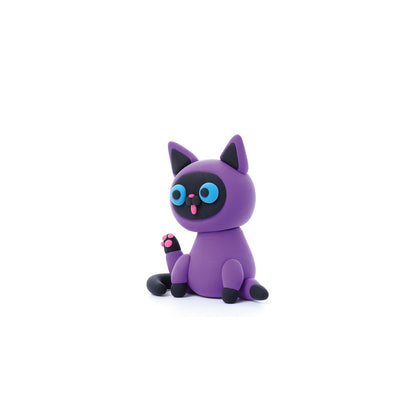 Hey Clay - Modelling Air-Dry Clay with Fun Interactive App - Siamese cat, series Fluffy Pets, 3 cans