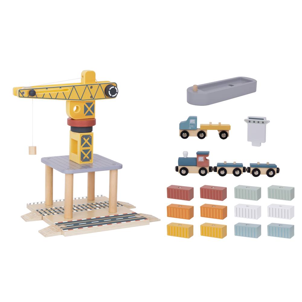 TookyToy - Pretend Play Port Crane Toy Set - Motherhood