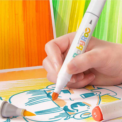 Jar Meló - Dual-Tip Washable Art Markers - 12 Colours