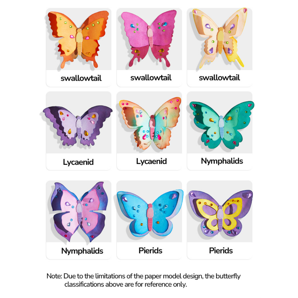 Mideer - Paper Butterly Craft Kit - Creative Arts & Crafts Set