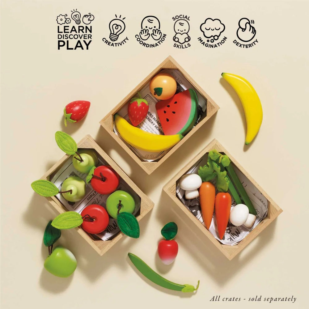Le Toy Van - Wooden Smoothie Fruit Food Crate - 7pcs