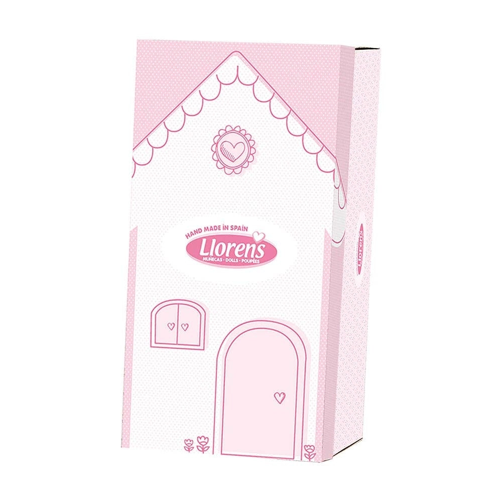 Llorens - Baby Girl Doll with Laughing Mechanism, Outfit & Pink Cushion: Mimi - 42cm