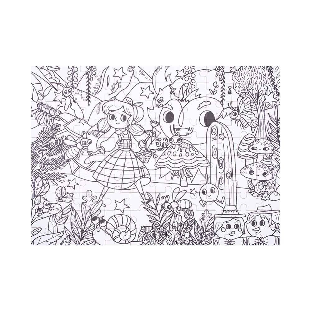 TookyToy - Colouring Puzzle - Secret Garden - 100pcs