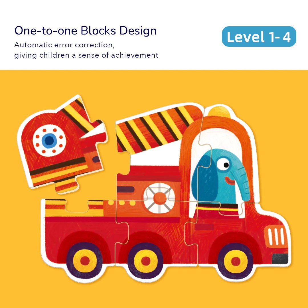 Mideer - Level Up Puzzles - 4-in-1 - Level 2 Dinosaur Projects