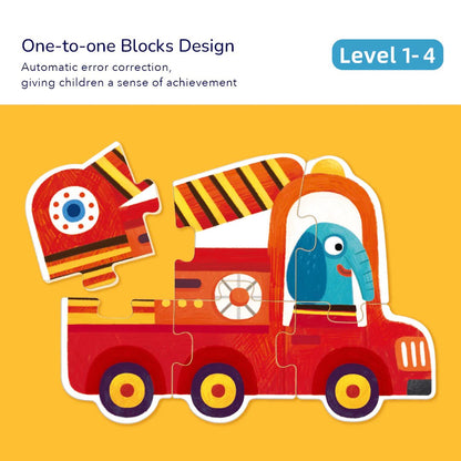 Mideer - Level Up Puzzles - 4-in-1 - Level 2 Dinosaur Projects