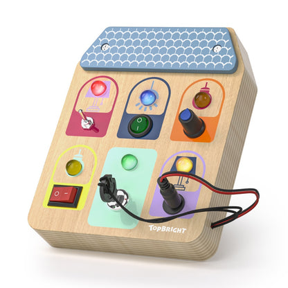 TopBright - Wooden Light Switch Busy Board