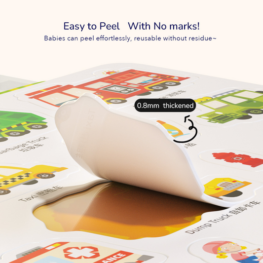 Mideer - Reusable Jelly Sticker Set - The Bustling Traffic - 30pcs