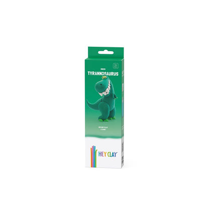 Hey Clay - Modelling Air-Dry Clay with Fun Interactive App - Tyrannosaurus, series Dinos, 3 cans