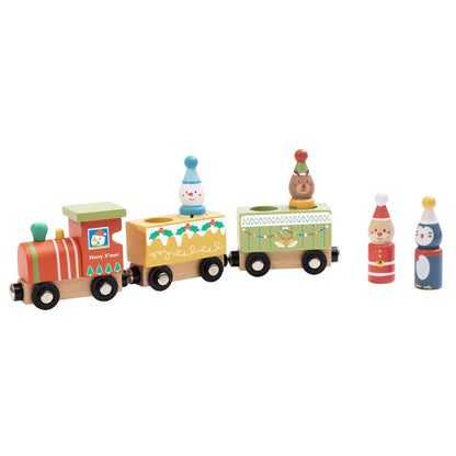 hi Pando - Wooden Magnetic Train Set - Christmas - 7 Pieces