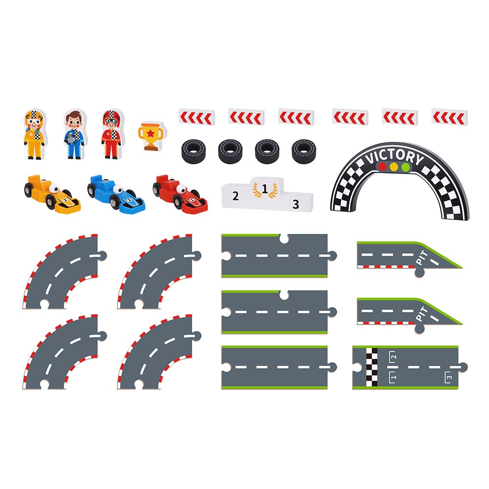 TookyToy - Pretend Play Formula 1 Car Racing Toy Set - Motherhood
