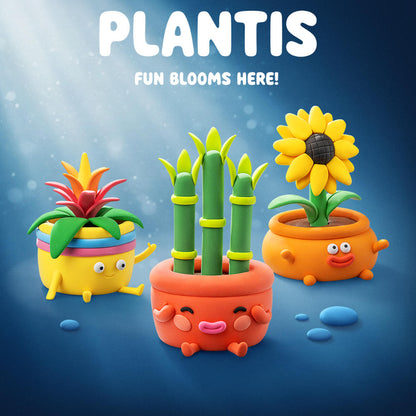 Hey Clay - Modelling Air-Dry Clay with Fun Interactive App - Plant Friends, 15 cans
