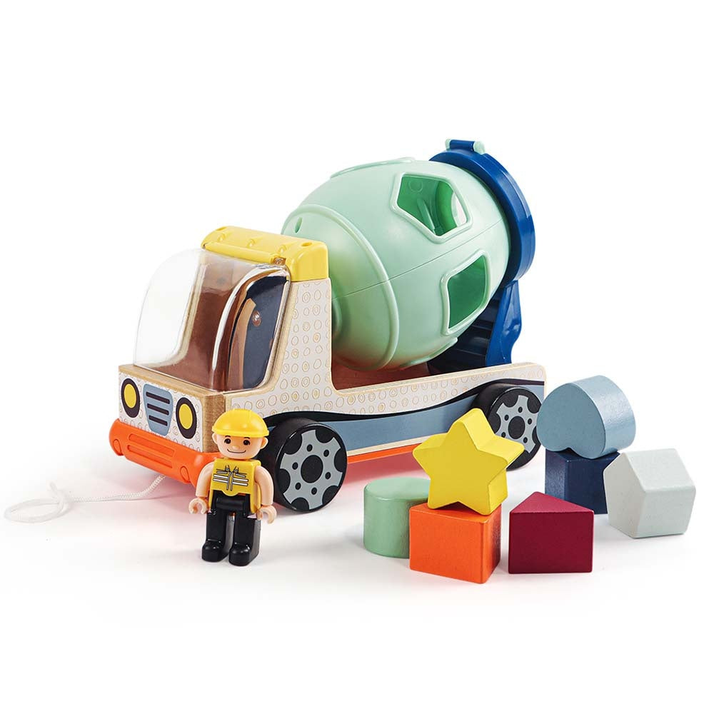 TopBright - Shape Sorting Truck with Wooden Blocks for Toddlers-**