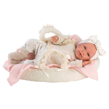 Llorens - Baby Doll with Sleeping Cushion, Clothing & Accessories: Mimi - 40cm (Mechanism Optional)