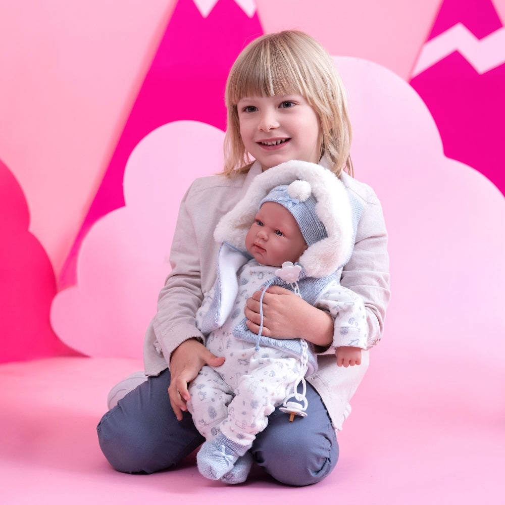 Llorens - Newborn Baby Boy Doll with Crying Mechanism & Clothing: Tino - 44cm