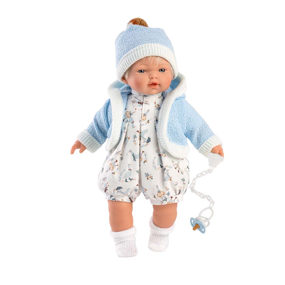 Llorens - Baby Boy Doll with Crying Mechanism, Clothing & Accessories: Roberto - 33cm