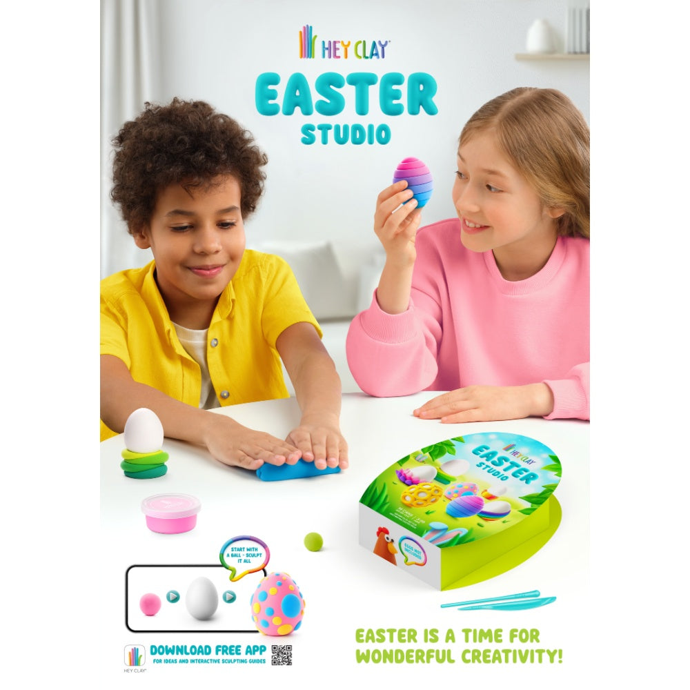 Hey Clay - Modelling Air-Dry Clay with Fun Interactive App - Easter Studio