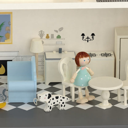 Classic World - Pretend & Play - Vintage Wooden Dollhouse