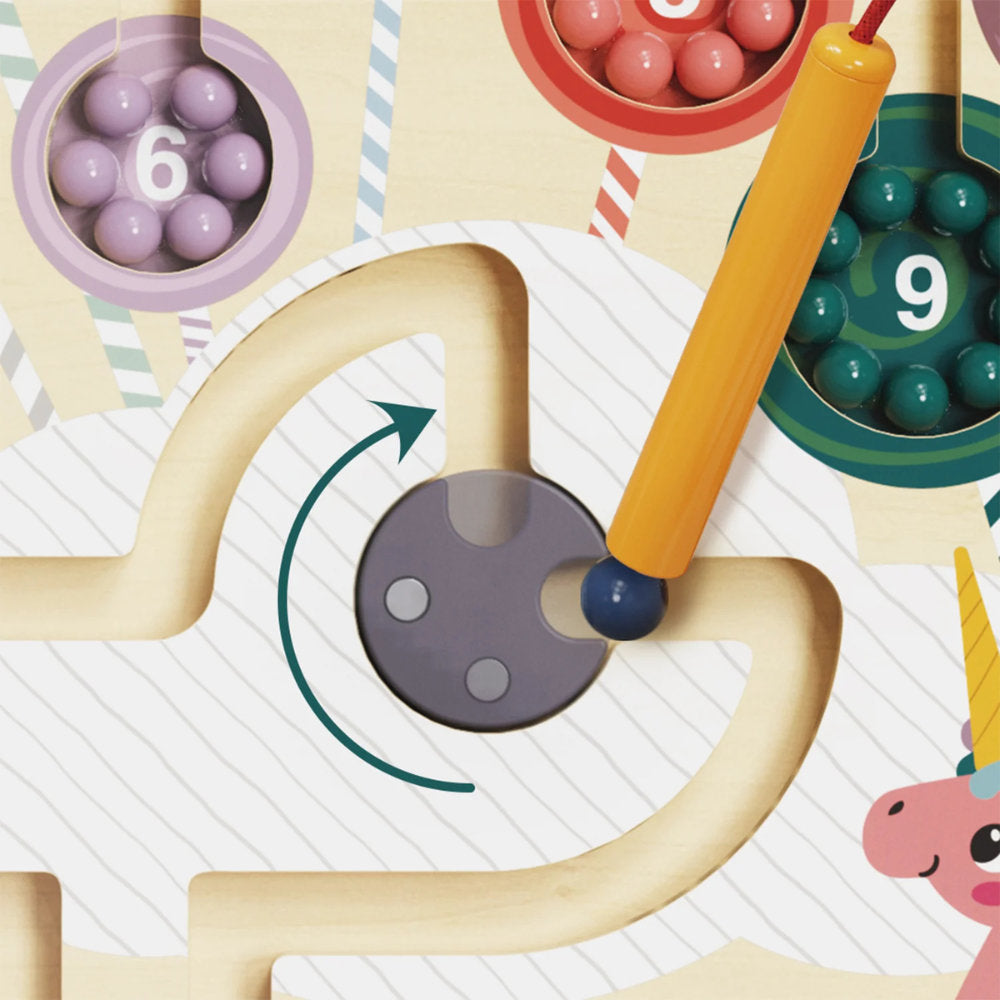 TopBright - Wooden Magnetic Maze Activity Toy - Unicorn