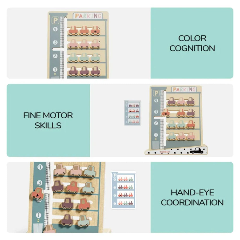 TopBright - Montessori Parking Challenge: Sliding Puzzle Board Game for Kids