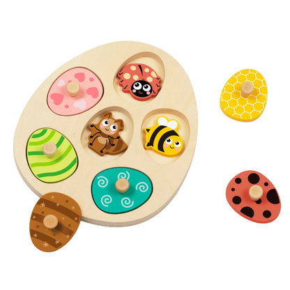 hi Pando - Multi-layered Wooden Puzzle: Insects 13 Pieces