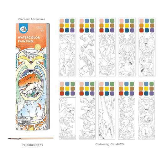 Jar Meló - Watercolour Painting Set - Travel Size - Dinosaur Adventures - Motherhood