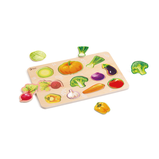 Classic World - Wooden Puzzle - Vegetable - 12pcs