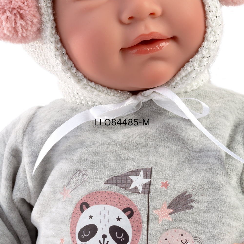 Llorens - Baby Girl Doll with Crying Mechanism, Clothing & Space Carrier: Mimi - 42cm