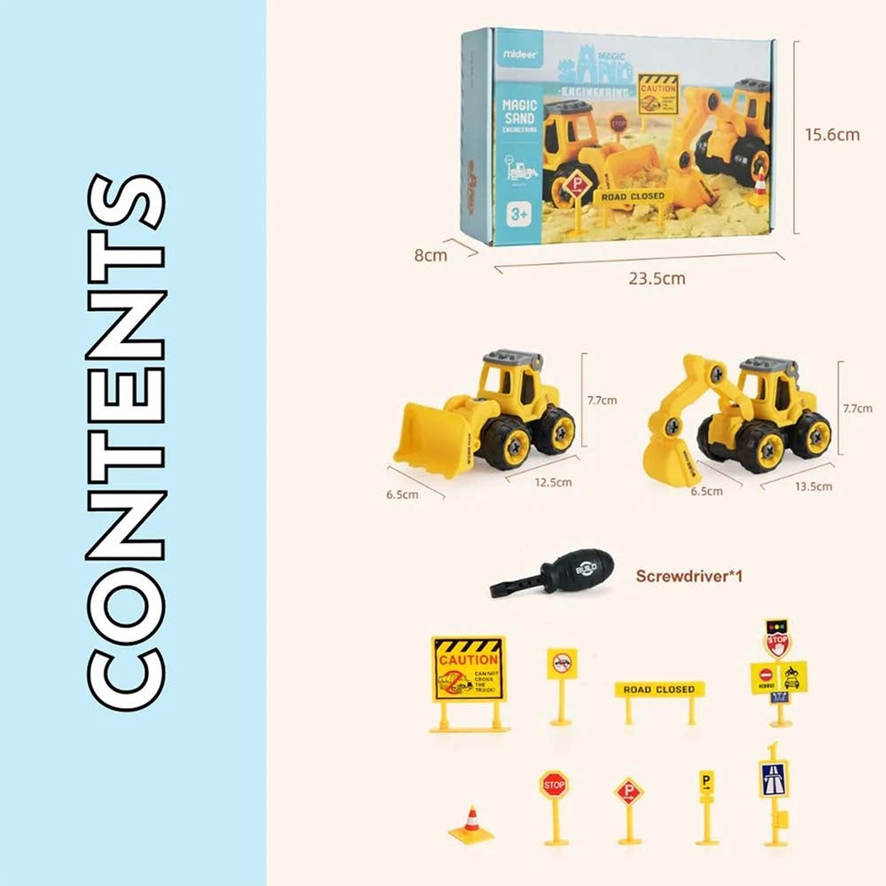 Mideer - Beach & Sand Toy Set - Construction Site - 12 Pieces