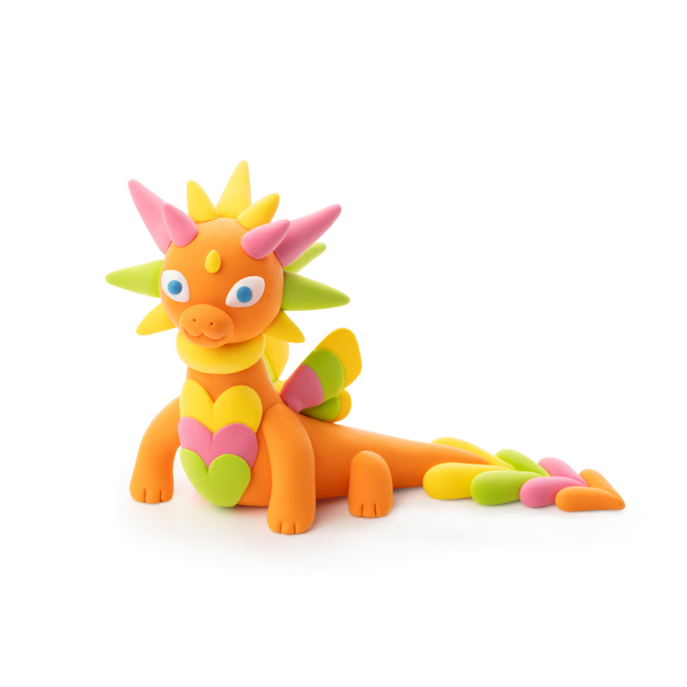 Hey Clay - Modelling Air-Dry Clay with Fun Interactive App - Flashfly, Series Dragon Island, 3 cans